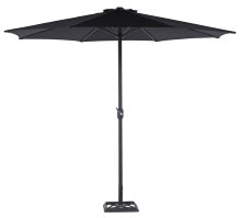 Parasoll m/vev Svart Ø3 m Sunlife